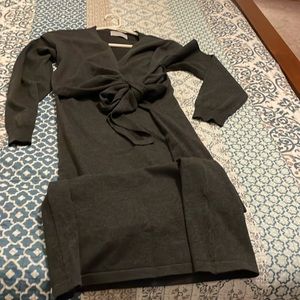 Modern citizen wrap dress in charcoal gray. Never worn.